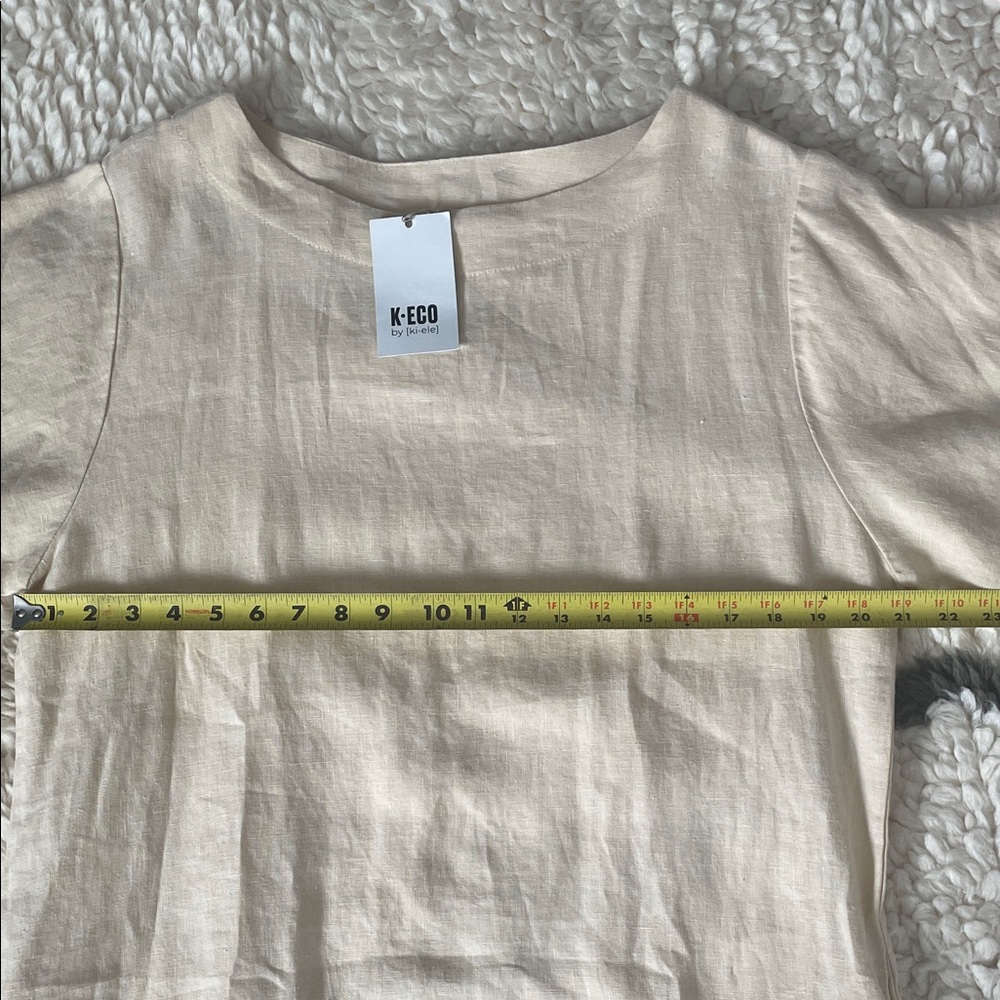Chic Beige Linen Dress - Picture 12 of 12